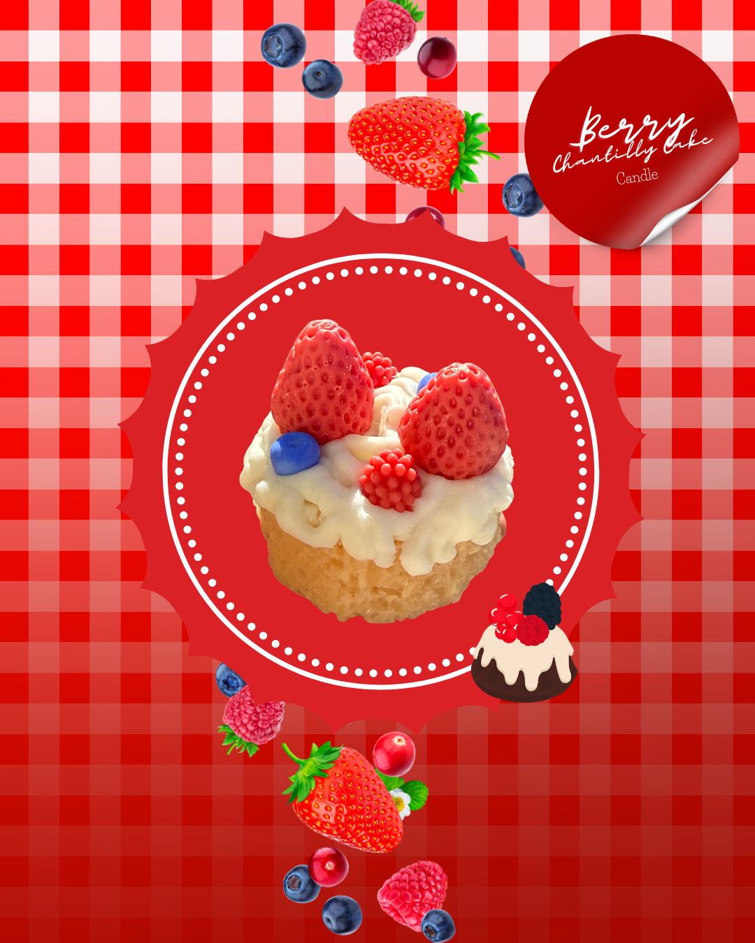 Berry Chantilly Cake Candle
